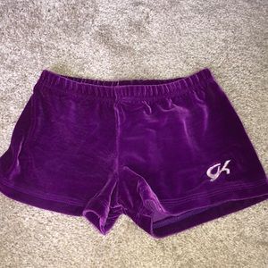 purple GK velvet shorts